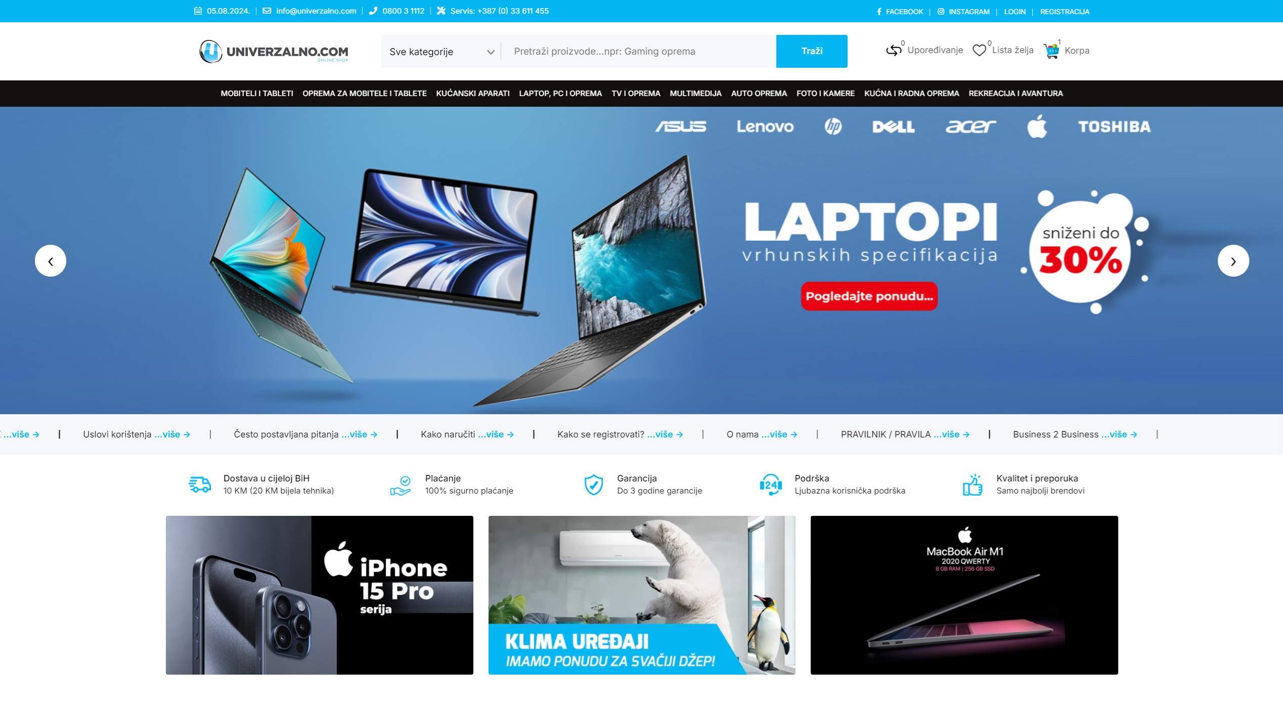 Web Shop for "Univerzalno"